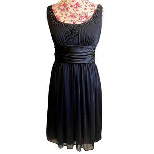 Citi Dress - Beaded Black Cocktail Dress Size 12
